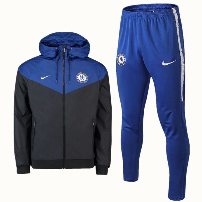 Chelsea 18/19 Black Windbreaker - 图片 2
