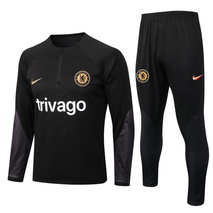 Chelsea 22/23 Black Half Zip Jacket - 图片 4