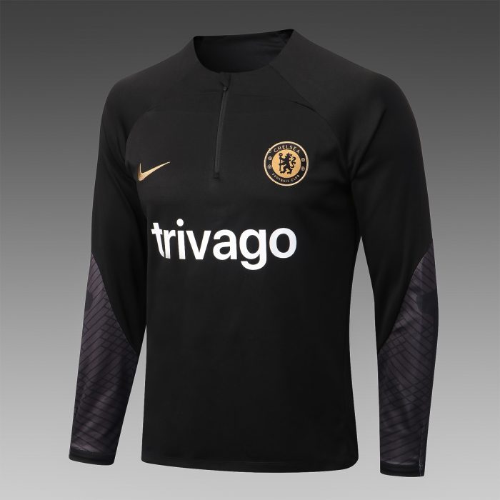 Chelsea 22/23 Black Half Zip Jacket - 图片 5