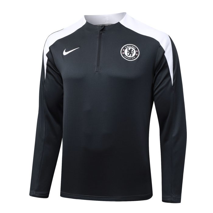 Chelsea 25/26 Dark Grey Half Zip Jacket - 图片 10