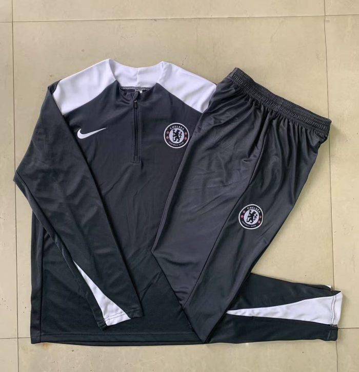 Chelsea 25/26 Dark Grey Half Zip Jacket - 图片 11