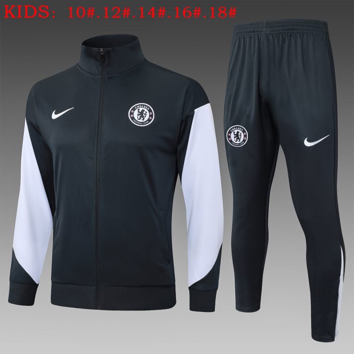 Chelsea 25/26 Dark Grey Kids Jacket - 图片 2