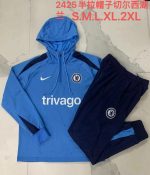 Chelsea 24/25 Half Zip Hoodie Blue - 图片 11