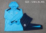 Chelsea 24/25 Half Zip Hoodie Blue - 图片 2
