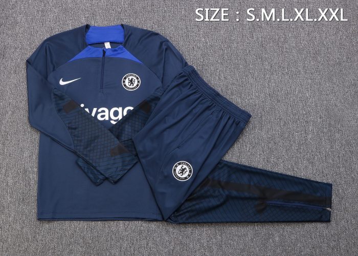 Chelsea 22/23 Royal Blue Half Zip Jacket - 图片 7