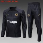Chelsea 22/23 Black Half Zip (Spray Print)