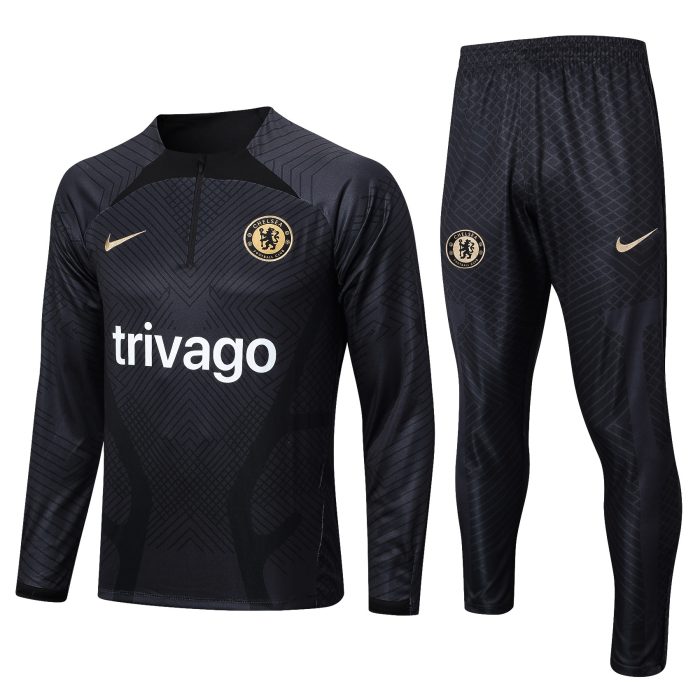 Chelsea 22/23 Black Half Zip (Spray Print) - 图片 10