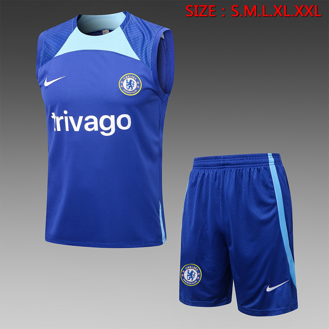 JER-1092_1 Chelsea 22/23 Colorful Blue Vest - 图片 1