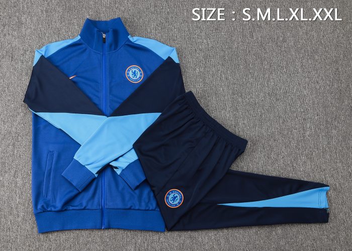 Chelsea 24/25 Colorful Blue Long Zip Jacket - 图片 2