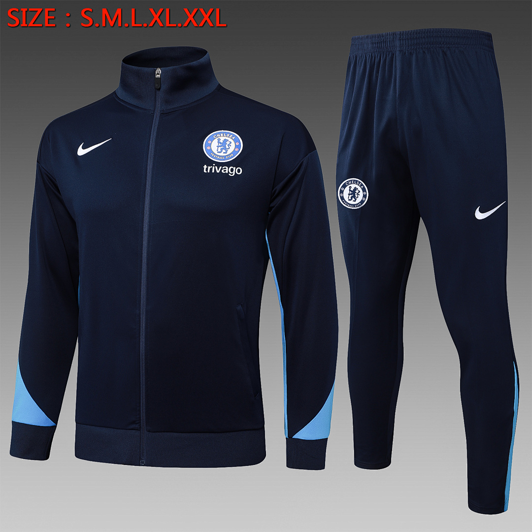 JER-1103_1 Chelsea 24/25 Blue Long Zip Jacket - 图片 1