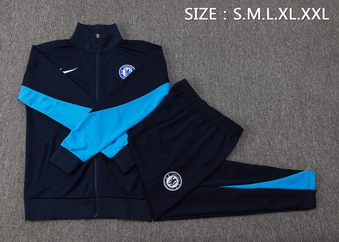Chelsea 24/25 Blue Long Zip Jacket - 图片 2