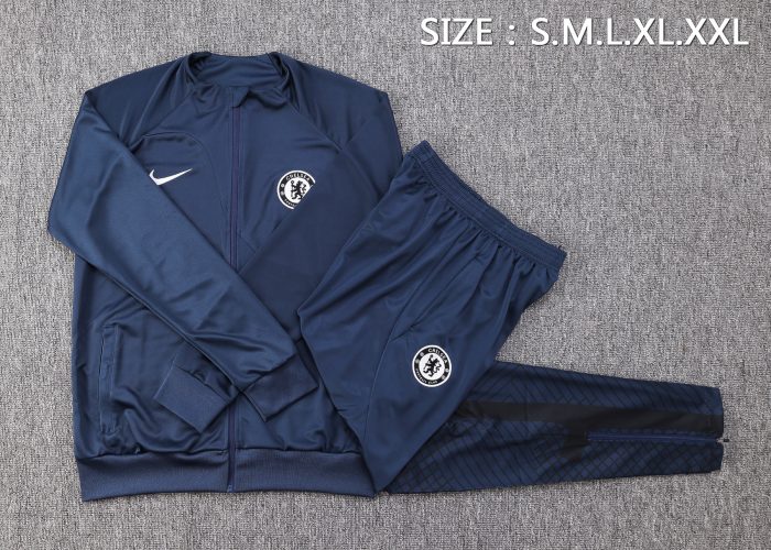 Chelsea 22/23 Blue Long Zip Jacket - 图片 2