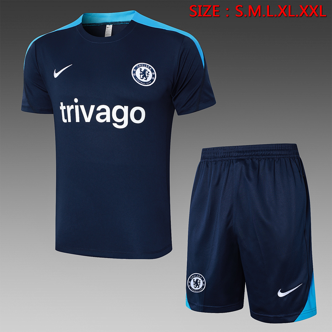 JER-1107_1 Chelsea 24/25 Royal Blue Short Sleeve - 图片 1
