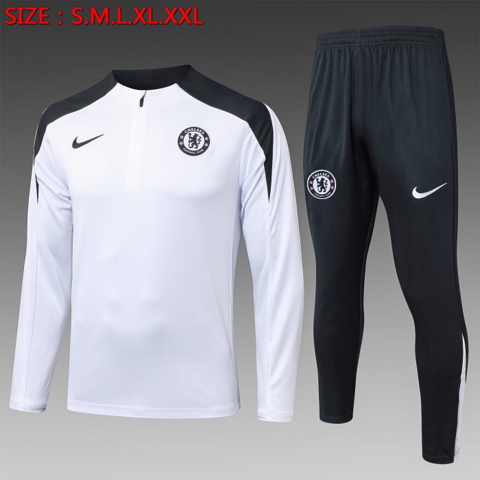 Chelsea 25/26 White Half Zip Jacket - 图片 8