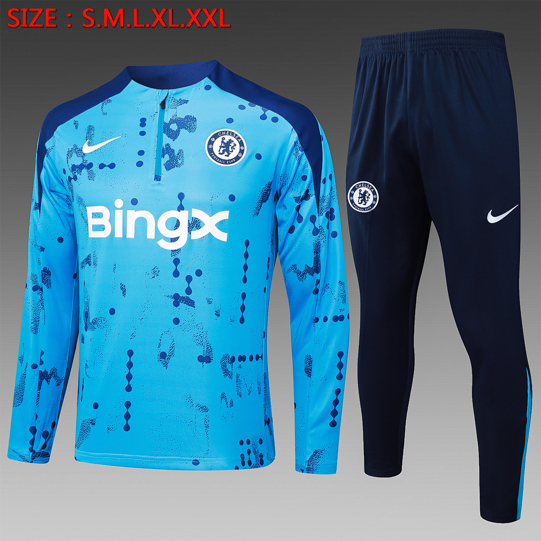 JER-1113_1 Chelsea 24/25 Blue Half Zip Jacket - 图片 1