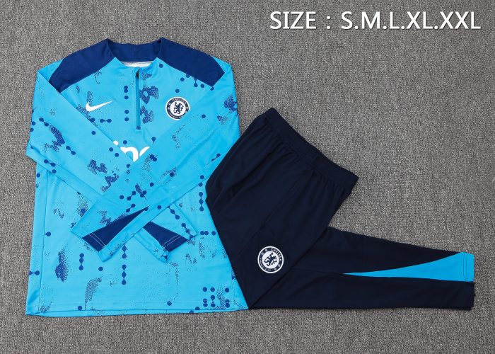 Chelsea 24/25 Blue Half Zip Jacket - 图片 3