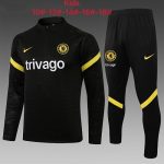 Chelsea 21/22 Black Kids Half Zip Jacket