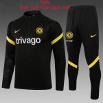 Chelsea 21/22 Black Kids Half Zip Jacket - 图片 2