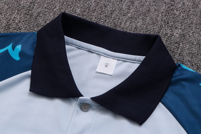 Chelsea 22/23 Light Grey Sleeve Ink Spray Polo - 图片 7