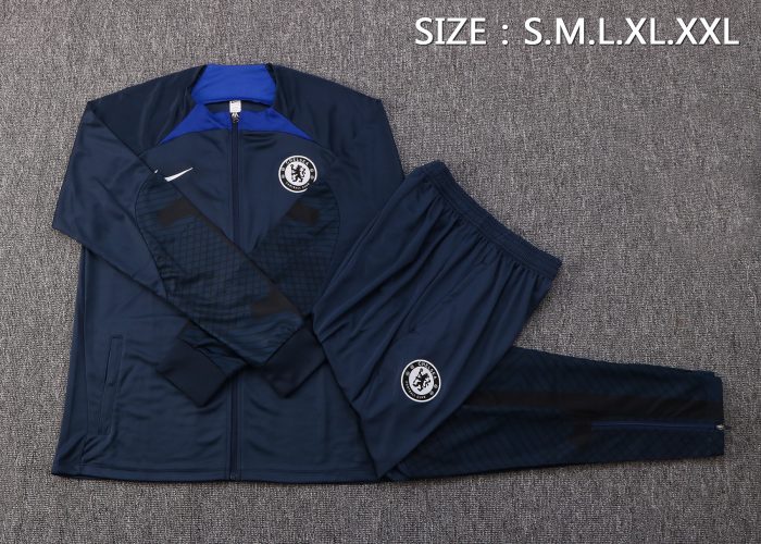 Chelsea 22/23 Blue Long Zip Jacket - 图片 2