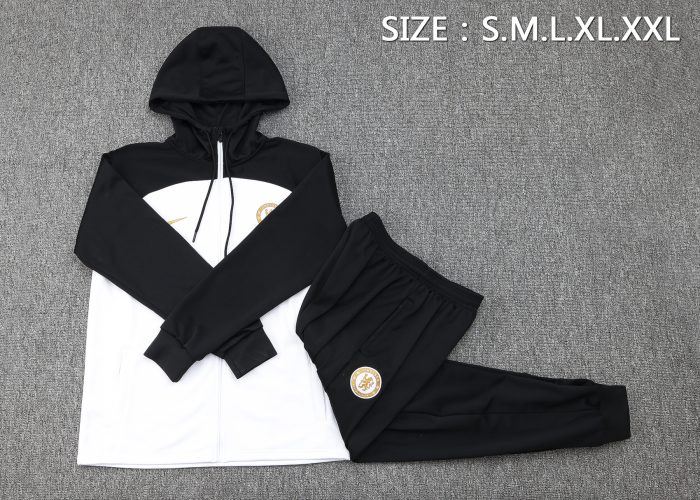 Chelsea 23/24 White Long Zip Jacket with Hood - 图片 2