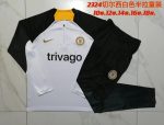 Chelsea 23/24 White Kids Half Zip Jacket - 图片 3