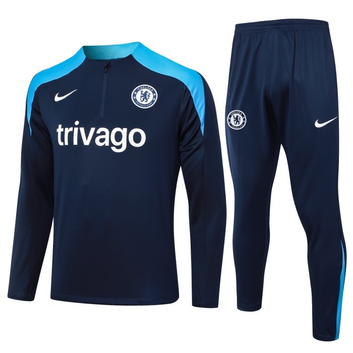Chelsea 24/25 Blue Half Zip Jacket - 图片 10