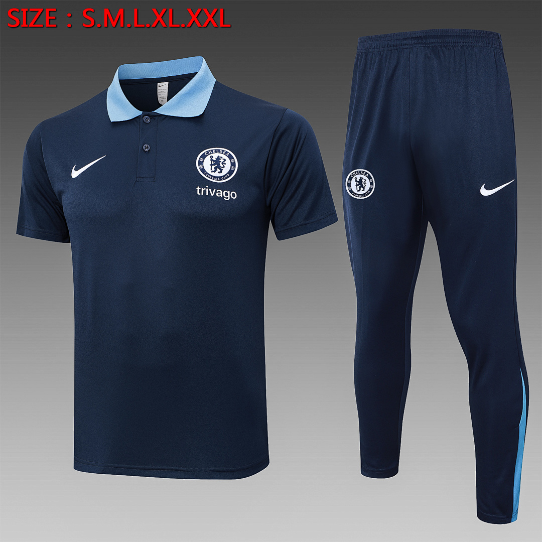 JER-1138_1 Chelsea 24/25 Polo Blue - 图片 1