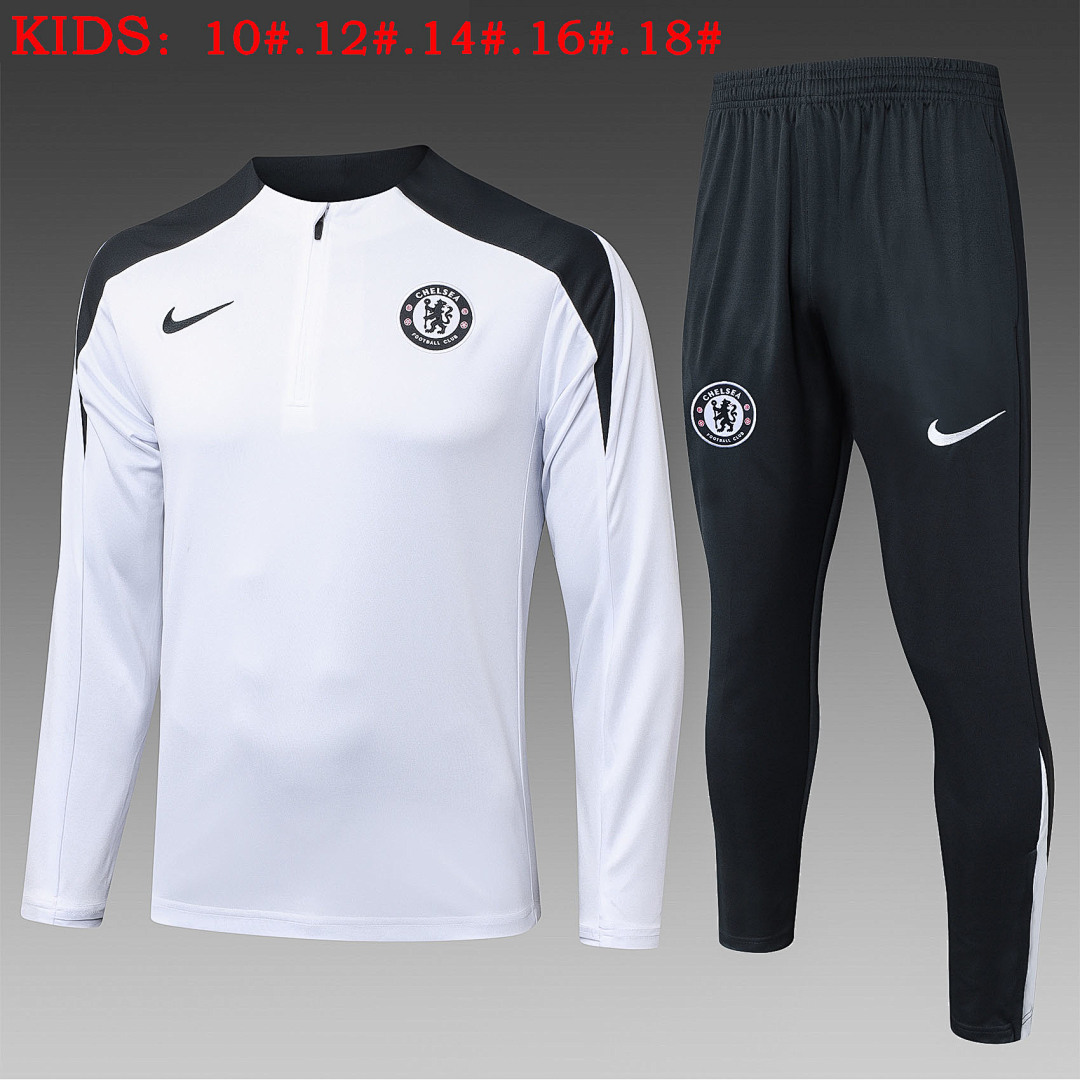 JER-1139_1 Chelsea 25/26 White Half Zip Kids - 图片 1