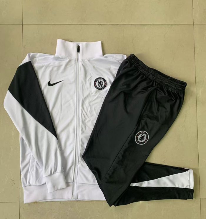 Chelsea 25/26 White Kids Long Zip Jacket - 图片 3