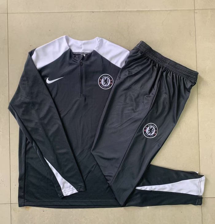 Chelsea 25/26 Dark Grey Half Zip Kids - 图片 4