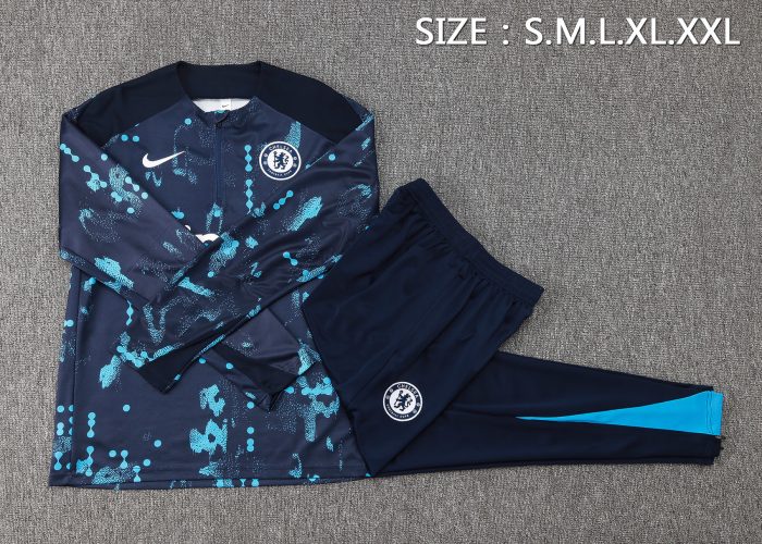 Chelsea 24/25 Blue Half Zip Jacket - 图片 2