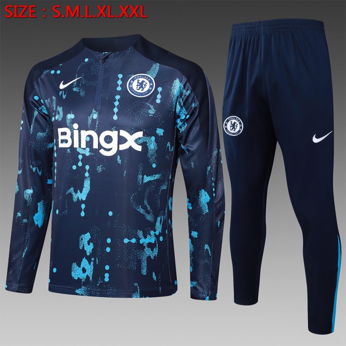Chelsea 24/25 Blue Half Zip Jacket - 图片 9