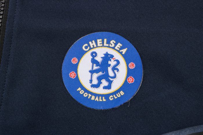 Chelsea 22/23 Blue Long Zip Jacket with Hood - 图片 8