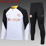 Chelsea 23/24 White Half Zip Jacket (Gold Sponsor)