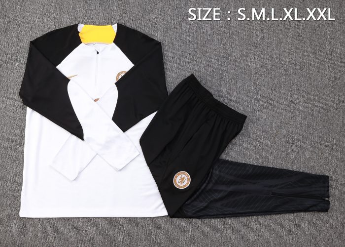 Chelsea 23/24 White Half Zip Jacket (Gold Sponsor) - 图片 3