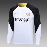 Chelsea 23/24 White Half Zip Jacket (Black Chest Badge) - 图片 2