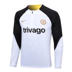 Chelsea 23/24 White Half Zip Jacket (Black Chest Badge) - 图片 3