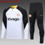 Chelsea 23/24 White Half Zip Jacket (Black Chest Badge) - 图片 5