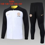 Chelsea 23/24 White Kids Long Zip Jacket - 图片 2