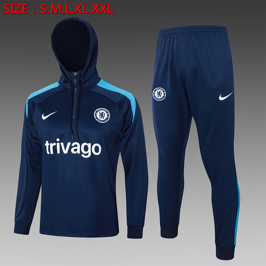 JER-1156_1 Chelsea 24/25 Blue Half Zip Jacket - 图片 1