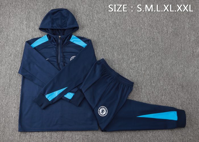 Chelsea 24/25 Blue Half Zip Jacket - 图片 2