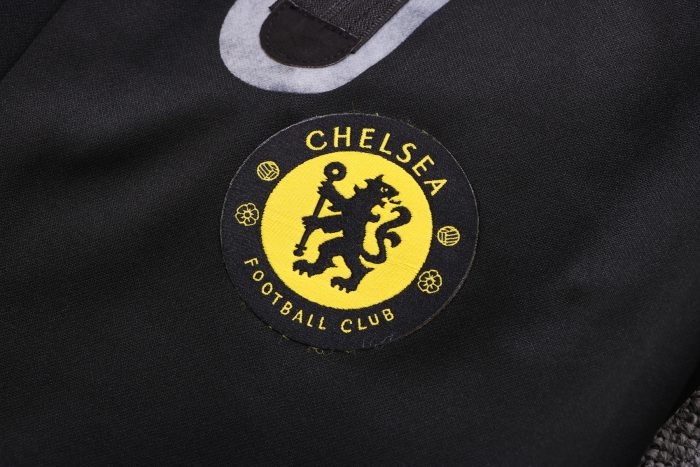 Chelsea 22/23 Black Long Zip Jacket with Hood - 图片 2