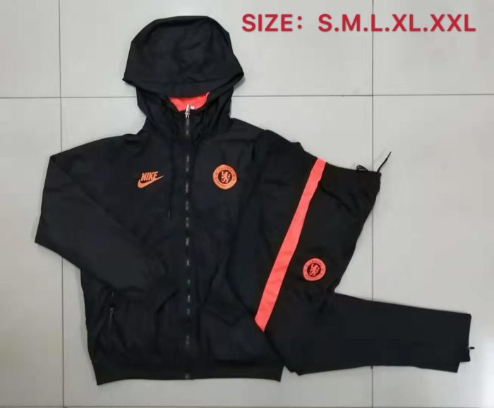 Chelsea 19/20 Black Windbreaker - 图片 11