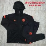 Chelsea 21/22 Black Long Zip Hoodie (Orange Trim) - 图片 11
