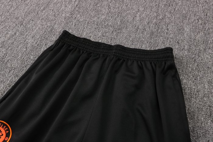 Chelsea 21/22 Black Long Zip Hoodie (Orange Trim) - 图片 5