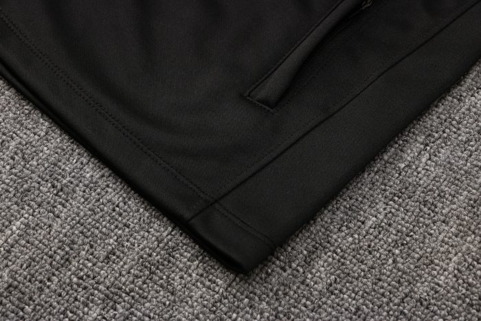 Chelsea 21/22 Black Long Zip Hoodie (Orange Trim) - 图片 7