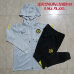 Chelsea 21/22 Light Gray Long Zip Jacket with Hood - 图片 11