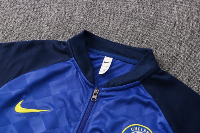 Chelsea 21/22 Low Neck Color Blue Long Zip Jacket - 图片 8