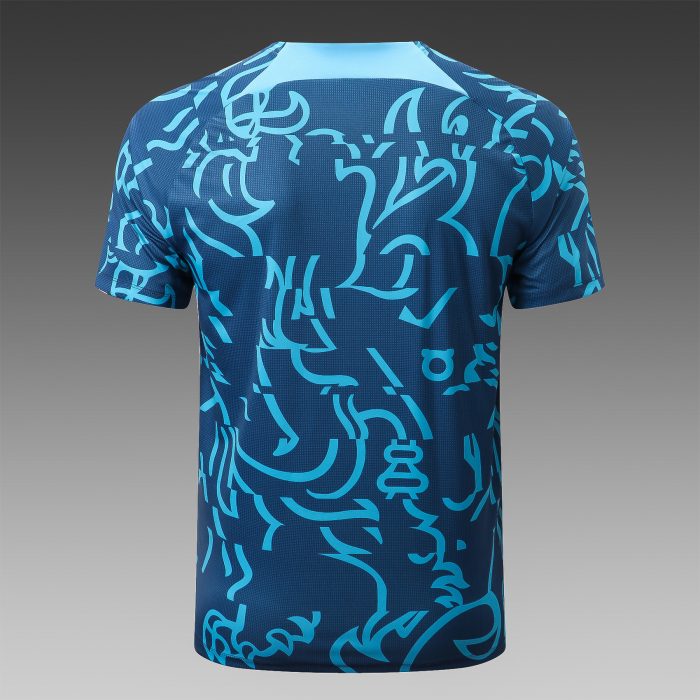 Chelsea 22/23 Full Body Splatter Blue Training Short Sleeve Suit - 图片 10